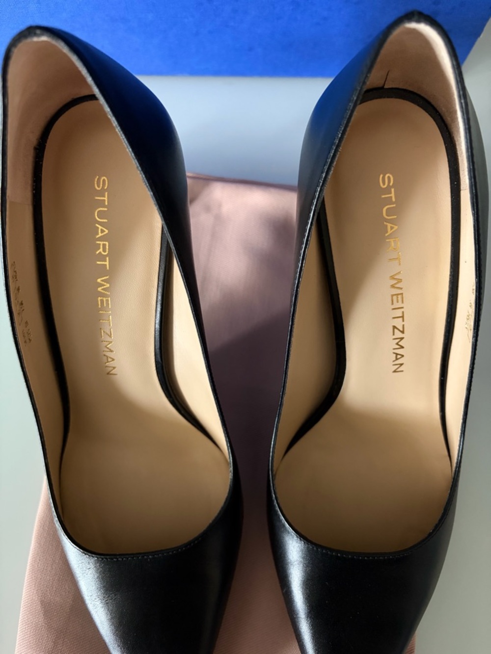 Stuart Weitzman “Power 85”Black Leather Pumps, Sz 7.5B - EUC - Picture 5 of 15